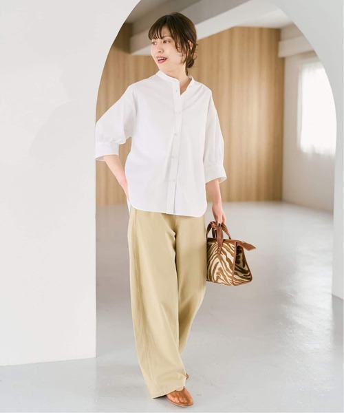 【新品未使用】大人気Spick&Span パールボタン シャツ オーバーサイズ Spick＆Span（スピック アンド スパン） ブラウス シャツ 「WEB限定