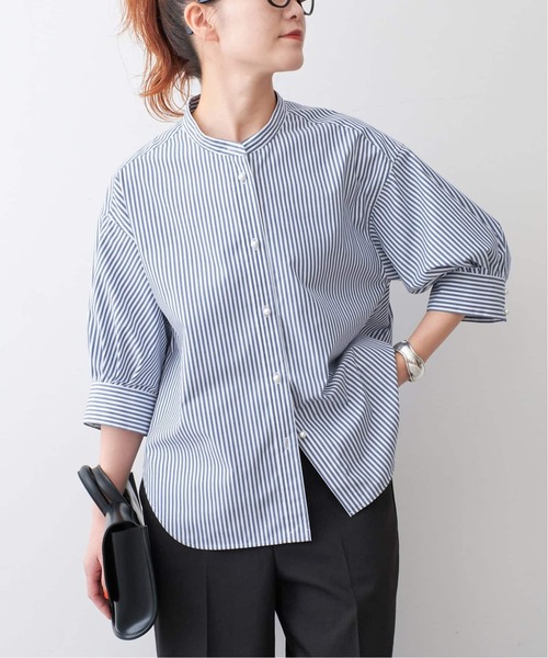 【新品未使用】大人気Spick&Span パールボタン シャツ オーバーサイズ Spick＆Span（スピック アンド スパン） ブラウス シャツ 「WEB限定