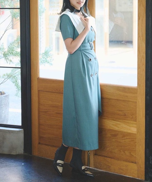 「REDYAZEL」 長袖ワンピース SMALL グリーン レディース_画像3