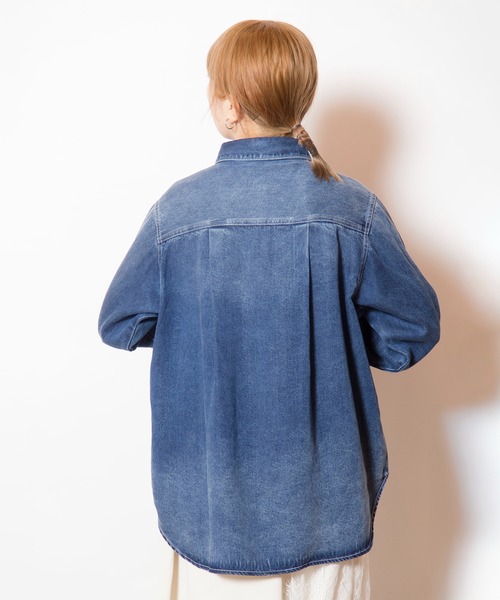 「OSMOSIS」 「loaf」長袖シャツ ONE SIZE ライトブルー レディース_画像8