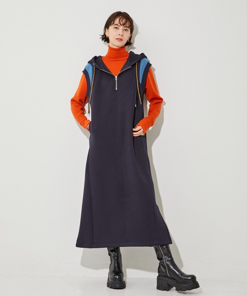 「A + TOKYO」 ノースリーブワンピース 2 グレー レディース_画像2