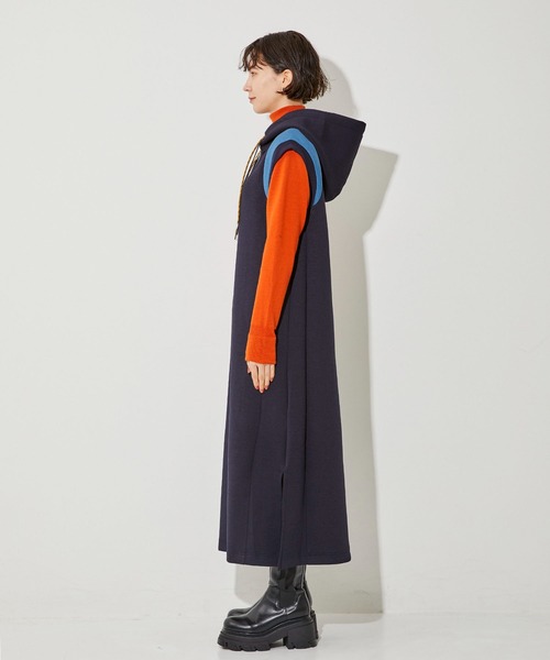 「A + TOKYO」 ノースリーブワンピース 2 グレー レディース_画像5