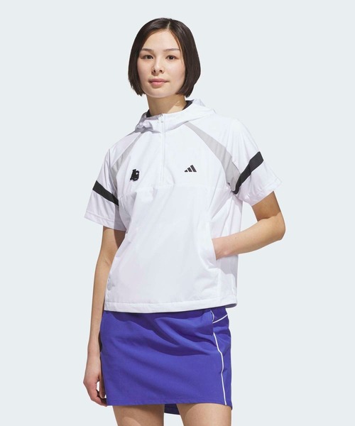 adidas（アディダス） ブルゾン アウター ハーフジップ フード付き