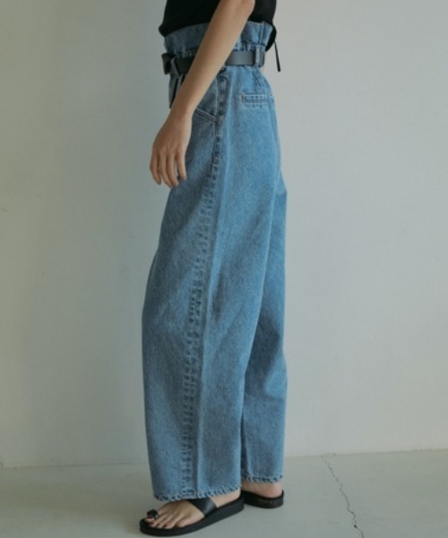 「anuke」 デニムパンツ 36 ブルー レディース_画像4