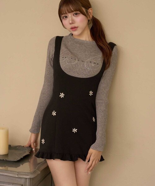 Belle Charme ジャンパースカート 「Belle Charme」Flower Bijou