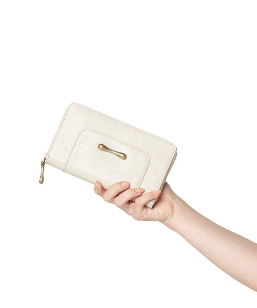 美品 TOFF&LOADSTON　長財布 スリム　ベージュ スリム ロング ウォレット ライトシュリンク（財布