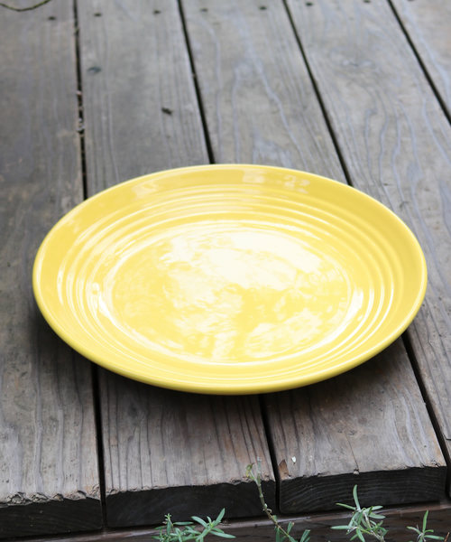 バウワーポッタリー　お皿　イエロー 2枚 27cm Bauer pottery BAUER POTTERY（バウアーポッタリー） 食器 Dinner Plate プレート