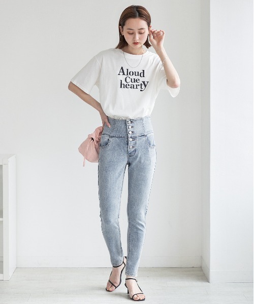 ad thie（アドティエ） ジーンズ デニム デニムパンツ ストレート ハイ