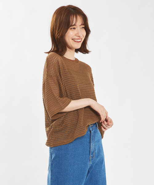 tシャツ 「シアートップス」メッシュ半袖プルオーバー レディース | abahouse mavie | 17