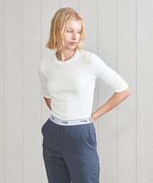 H beauty &youth コットンレーヨンフライスTシャツ H＞コットンレーヨン フライス Tシャツ