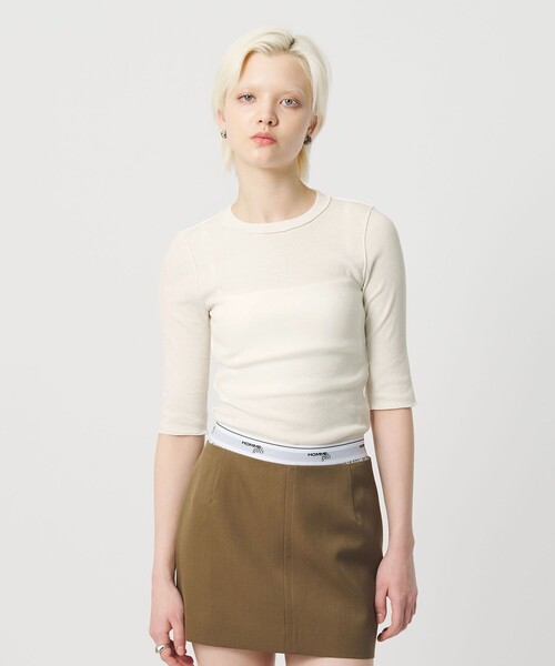 トップス H BEAUTY&YOUTH UNITED ARROWS H＞シアーハイネックカットソー