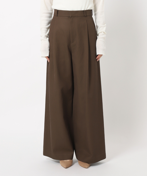 ◎ゆちゃーむ◎新品タグ付き　plage ハイウエスト タック WIDE plage パンツ スラックス ハイウエスト タック WIDE レディース