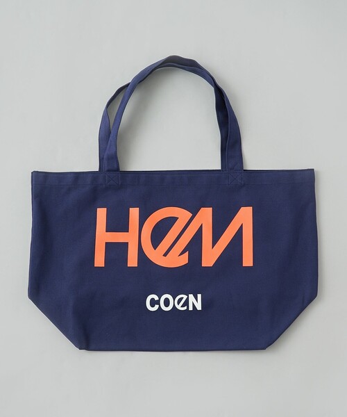【大きくてで使いやすい♪】HERMES グレームトートバッグ ロゴ HeM(バッグ) トートバッグ HeM（ヘム）別注ロゴトートバッグL