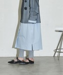 サンダル Wリボンフェイクレザーフラットミュー...の詳細画像3