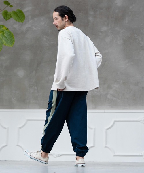 30%OFF【CAMBIO(カンビオ)】ポンチサイドラインテーパードパンツ