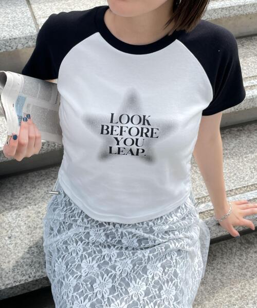 WEGO tシャツ WEGO/サイドドロストラグランちびT レディース