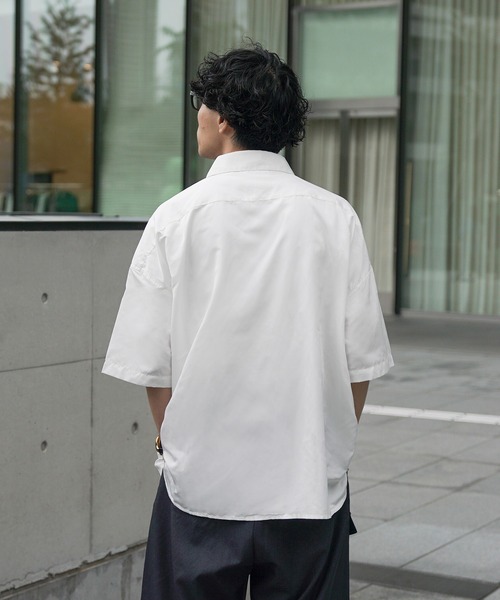 EFFLORESCENCE ネイビー 半袖シャツ(Lサイズ） EFFLORESCENCE ネイビー 半袖シャツ(Lサイズ） シアー オーバー
