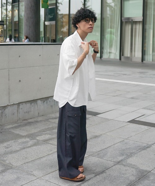 ショートリブレーヨンシャツ[Black] – Noen