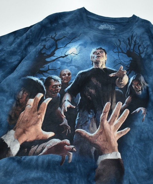 美品！90s USA製 タイダイTシャツ 半袖Tシャツ ビンテージ 古着 THE MOUNTAIN tシャツ 「ヴィンテージ古着」90's THE MOUNTAIN ゾンビ