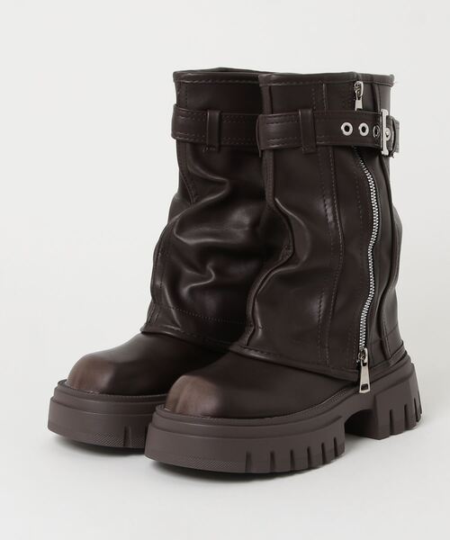 yupamemohikanDIESELブーツ SH02 BACK ZIP MT BOOTS | junhashimoto（ジュンハシモト
