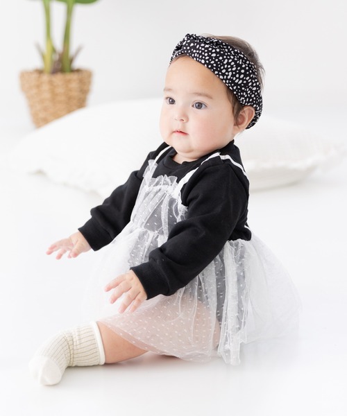 【早いもの勝ち】【BABYL】【超‼︎可愛い】 骨ロンパース & 骨ビブ chil2 ベビー服 ロンパース チュールビスチェ 裏毛ロンパース