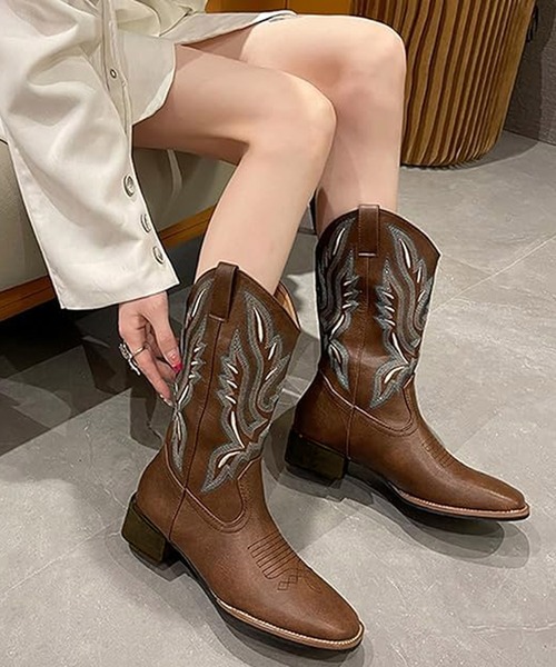売り切れ希望　新品 YELLO ウェスタンブーツ ブラウン 売り切れ希望新品 YELLO ウェスタンブーツ ブラウン