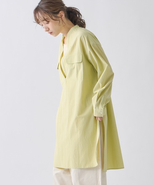 ブラウス シャツ 「KELEN / ケレン」 スキッパーデザインチュニック FINO レディース