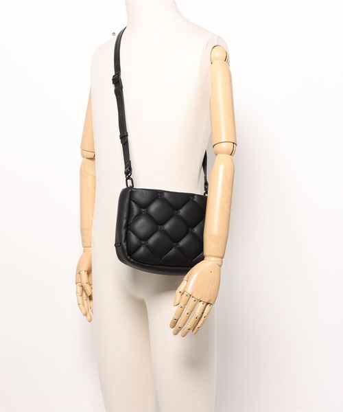 CD キルティングハンドバッグ 黒 チャームセットキルティングバッグ/MAJESTIC LEGON(マジェスティック