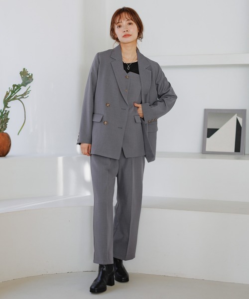 mysty woman セットアップ着用可・フロントボタンビスチェ