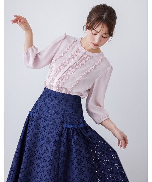 ブラウス シャツ PROMISE RIBBON ROSETTE ブラウス レディース