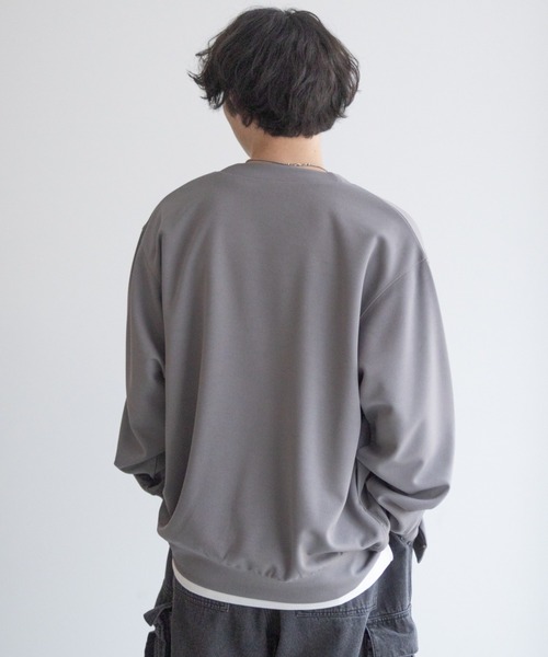 カットジョーゼットクルーネックカーディガン Gymphlex｜ショート クルー ネック カーディガン SHORT CREW