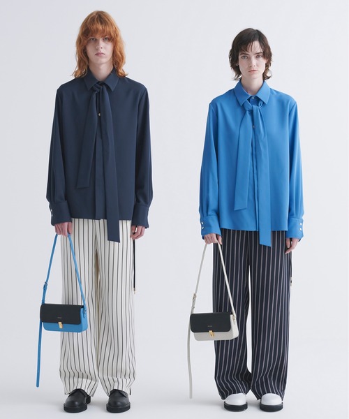 CULLNI スラックス Melange Stripe Twill Side Drawstring Relux