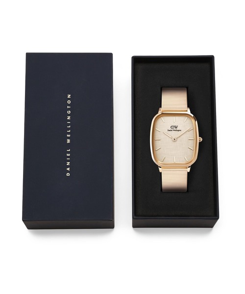 【新品未使用】ダニエルウェリントン34㎜ホワイト×ローズゴールド×ブラックベルト Daniel Wellington（ダニエルウェリントン） 腕時計 レディース