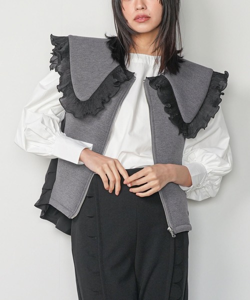 ベスト ジレ ボンディングショットベスト レディース