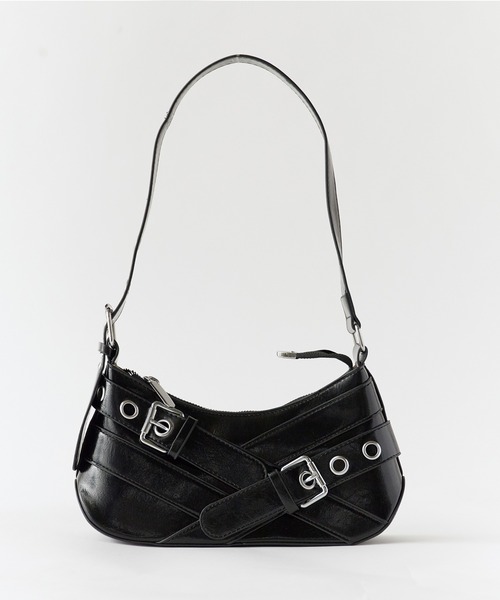 バックドロップ　レザー　キルト　ショルダーバッグ　美品 ROOP TOKYO ショルダーバッグ バッグ Cross Belt Design Shoulder Bag