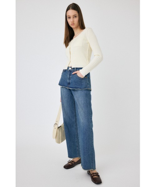 カーディガン RIB KNIT カーディガン ＆ タンクトップ レディース MOUSSY カーディガン RIB KNIT ＆ タンクトップ レディース