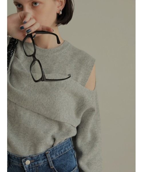 「AMAIL」 長袖ニット FREE アイボリー レディース_画像5