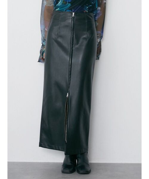 MURUA スカート マルチウェイナローフェイクレザースカート : ZOZOTOWN