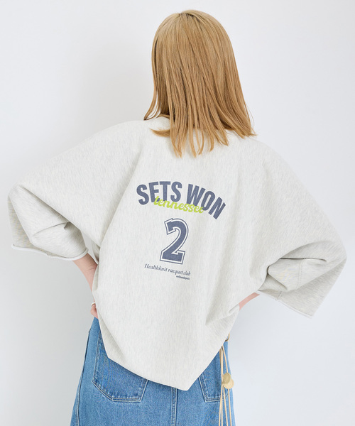 tシャツ Healthknit/ヘルスニット 別注 プリントロゴスウェット レディース