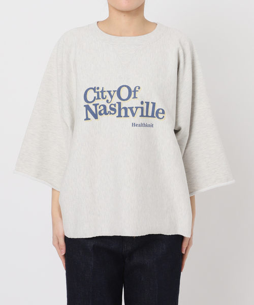 tシャツ Healthknit/ヘルスニット 別注 プリントロゴスウェット レディース Healthknit tシャツ Healthknit/ヘルスニット 別注 プリントロゴ