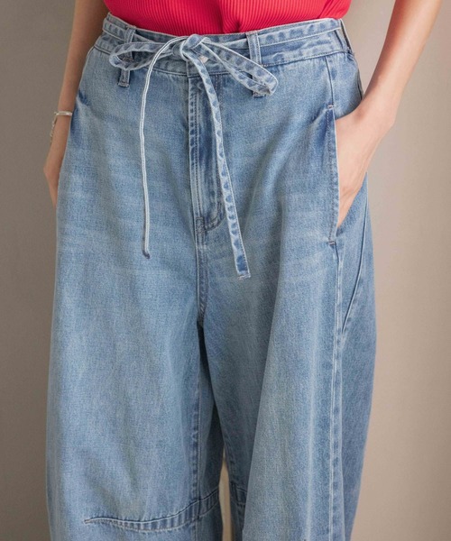 LOWRYS FARMイージーバレルデニムパンツ　ブラック　Lサイズ LOWRYS FARM - 【今季新品☆人気完売】ローリーズファーム
