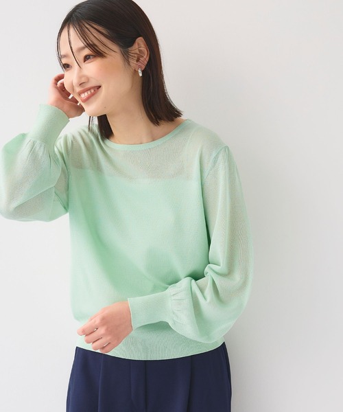 【新品❗️】Ameri VINTAGE ドロップパフスリーブ ニット セーター index｜ふんわりボトルネックパフスリーブニット【洗濯機OK