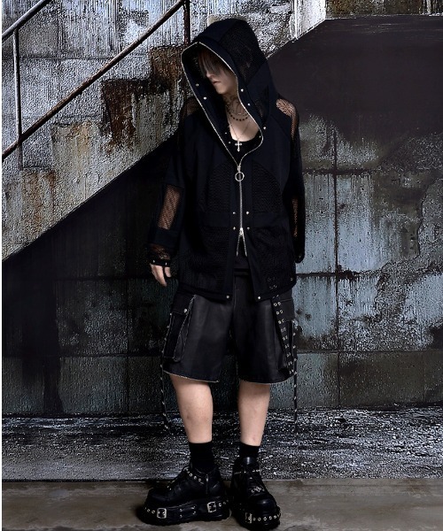 ililil イルイルイル 2wayヴィンテージ加工合成皮革カーゴパンツ ililil（イルイルイル） カーゴパンツ 「ililil/イルイルイル」「2way