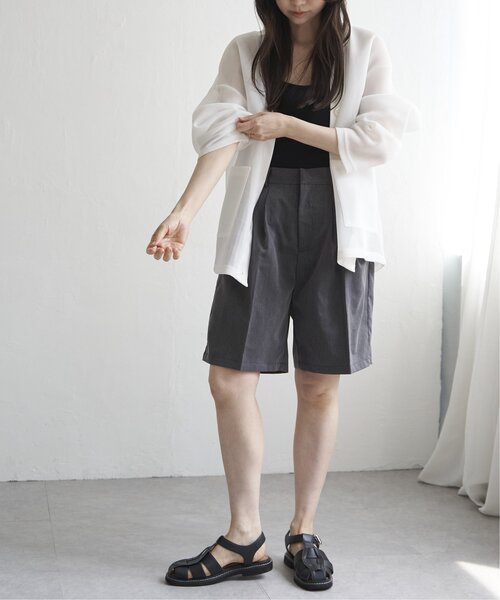 VENCE EXCHANGE ハーフパンツ パンツ TRツイルタックハーフパンツ