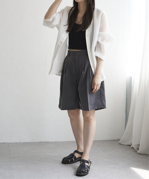VENCE EXCHANGE ハーフパンツ パンツ 短パン TRツイルタックハーフ