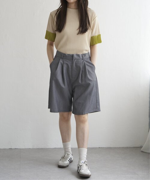 VENCE EXCHANGE ハーフパンツ パンツ TRツイルタックハーフパンツ