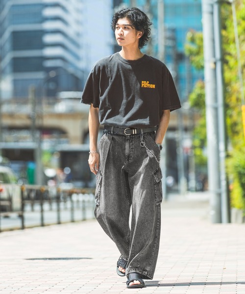 カーゴパンツ パラシュート 着やせ   ワイド  デニムパンツ カーゴパンツ パラシュート 着やせ ワイド デニムパンツ (パンツ