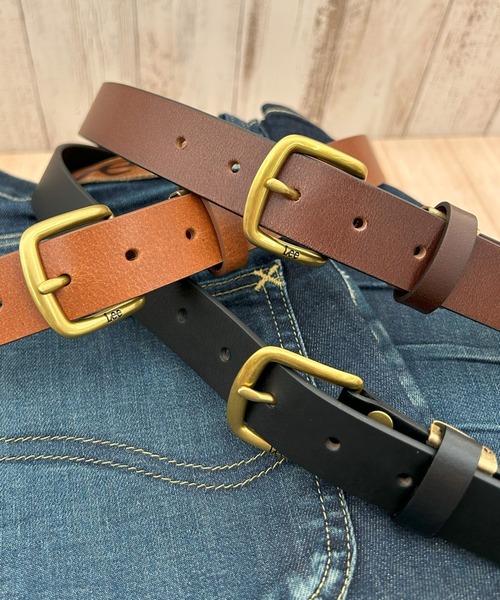 Lee ベルト Lee/リー 30mm レザー ゴールドバックル ナロー