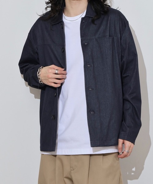 URBAN SQUARE カバーオール デニムライク カバーオールジャケット
