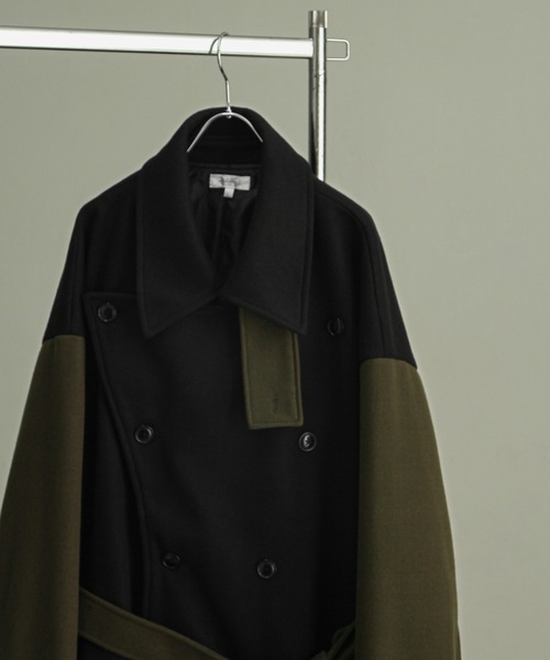 「Nilway」 トレンチコート LARGE ブラック メンズ_画像2